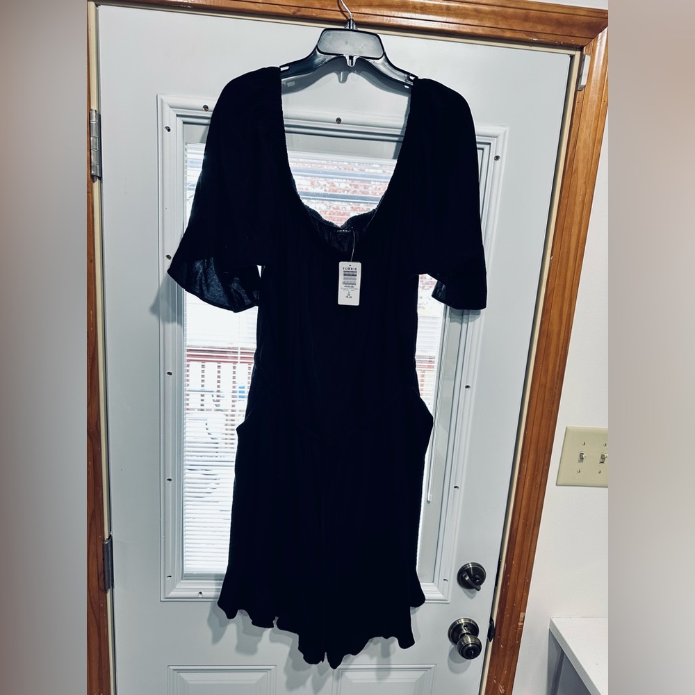 Torrid Black Off-Shoulder Romper